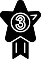 3rd Prize Glyph Icon vector