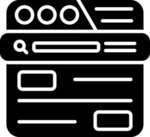 Url Glyph Icon vector
