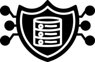 Database Glyph Icon vector