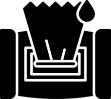 Wet Wipes Glyph Icon vector