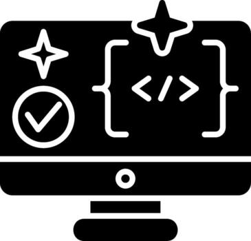 limpiar codificación glifo icono vector