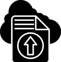 File Upload Glyph Icon vector