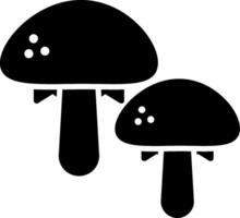 Champignon Glyph Icon vector