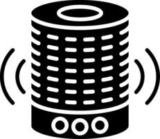 Smart Speaker Glyph Icon vector