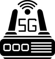 5g Glyph Icon vector