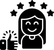 Best Customer Experience Glyph Icon vector
