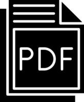 Pdf Glyph Icon vector