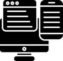 Responsive Design Glyph Icon vector