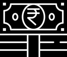 Rupee Glyph Icon vector