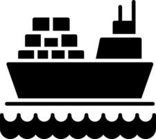 Ship Glyph Icon vector