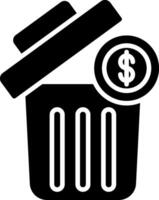 Trash Glyph Icon vector