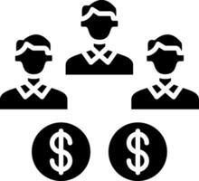 Sales Team Glyph Icon vector