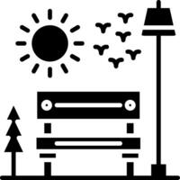 Bench Glyph Icon vector