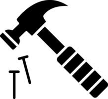 Hammer Glyph Icon vector