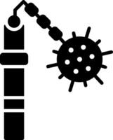 Mace Glyph Icon vector