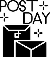 Post Day Glyph Icon vector