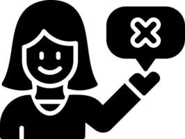 Negativity Glyph Icon vector