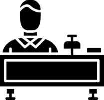 Receptionist Glyph Icon vector