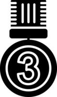 3rd Prize Glyph Icon vector