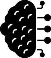 Brain Glyph Icon vector