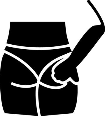 Buttocks Glyph Icon
