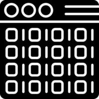 Binary Code Glyph Icon vector