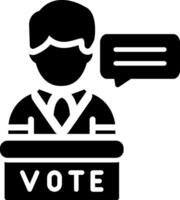 Speech Glyph Icon vector