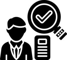 Applicant Glyph Icon vector