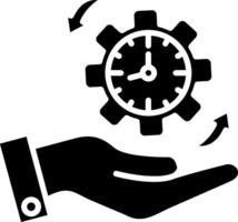 Time Management Glyph Icon vector
