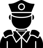 Captain Glyph Icon vector