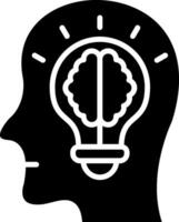Intelligence Glyph Icon vector