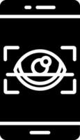 Retinal Scan Glyph Icon vector