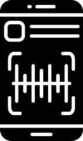 Barcode Glyph Icon vector