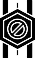 Wrong Way Glyph Icon vector