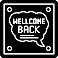 Welcome Back Glyph Icon vector