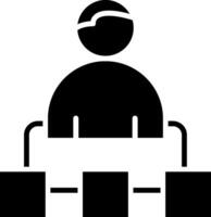Organization Structure Glyph Icon vector