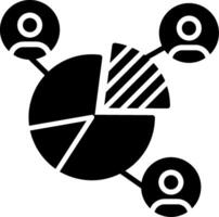 Pie Chart Glyph Icon vector
