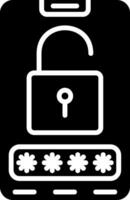 Password Glyph Icon vector