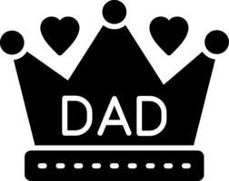 King Glyph Icon vector