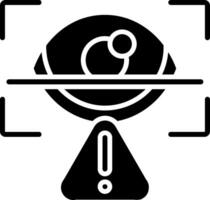 Retinal Scan Glyph Icon vector