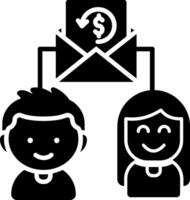 Mail Glyph Icon vector
