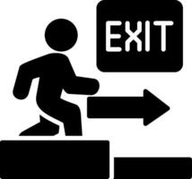 Emergency Exit Glyph Icon vector