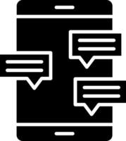 Mobile Message Glyph Icon vector