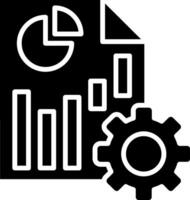 Reporting Glyph Icon vector