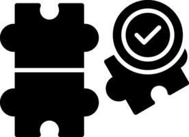 Puzzle Glyph Icon vector