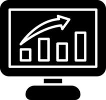 Bar chart Glyph Icon vector