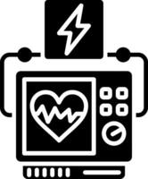 Defibrillator Glyph Icon vector