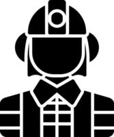 Firefighter Glyph Icon vector