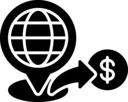 Global Glyph Icon vector
