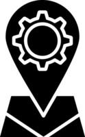 Localization Glyph Icon vector